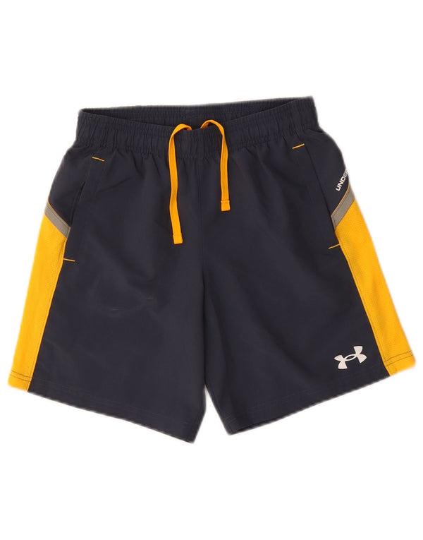 Under Armour Boys Sports Shorts 9-10 år Medium Navy Blue Colourblock