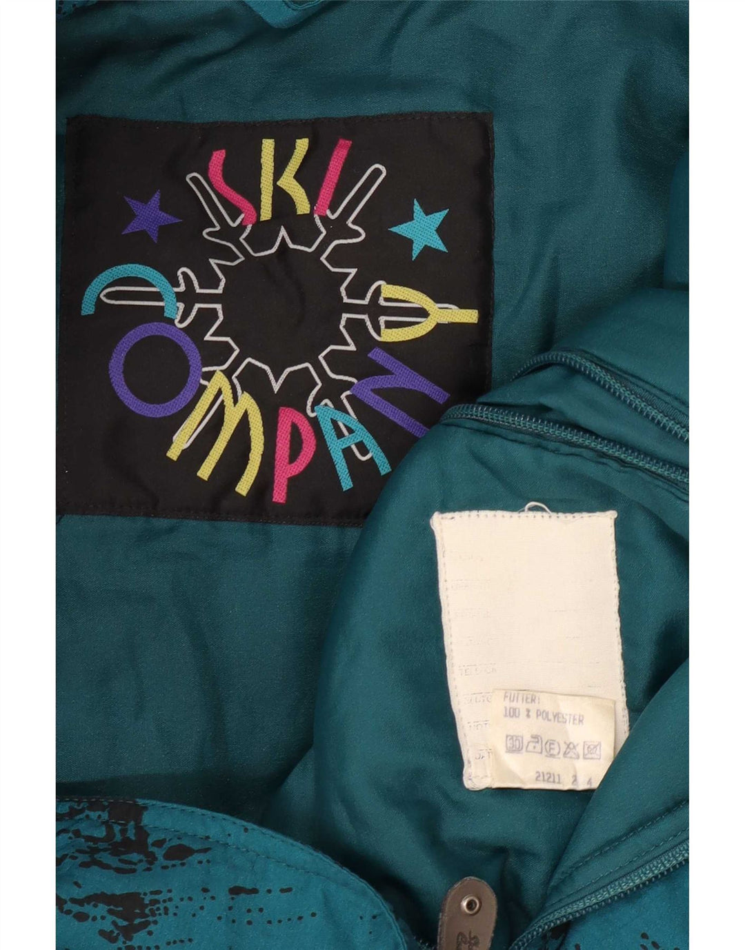 Vintage Ski Jumpsuit til mænd IT 50 Medium Blue Tie Dye Polyamid