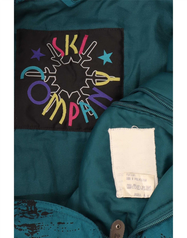 Vintage Ski Jumpsuit til mænd IT 50 Medium Blue Tie Dye Polyamid
