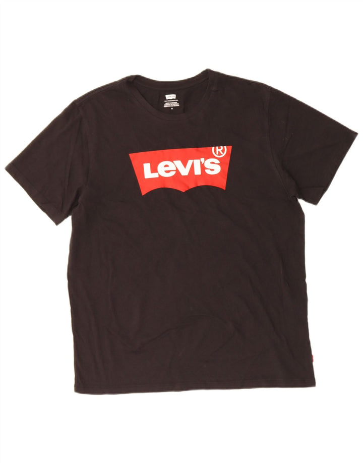 LEVI'S Mens Graphic T-Shirt Top Medium Black