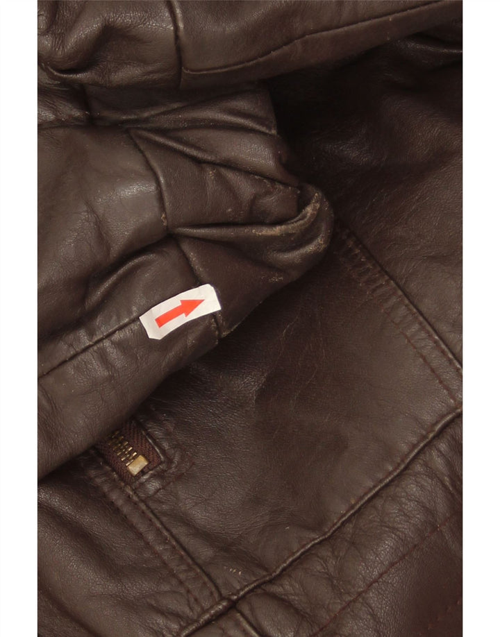 Vintage Mens Leather Jacket UK 38 Medium Brown Leather