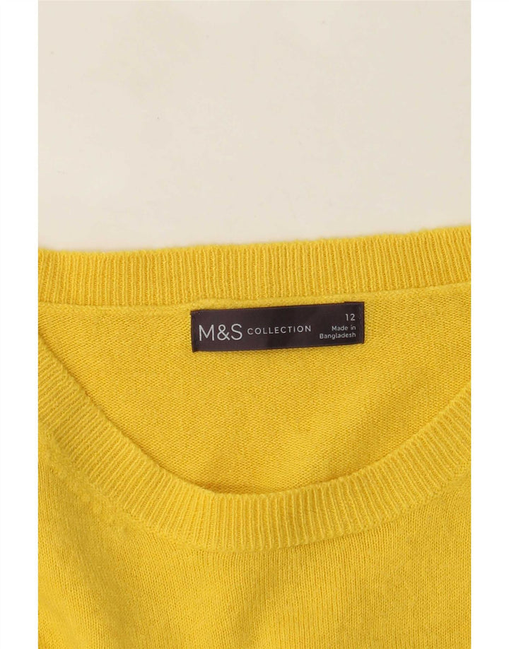 Marks & Spencer Dame sweater med rund hals DK 12 Medium Gul