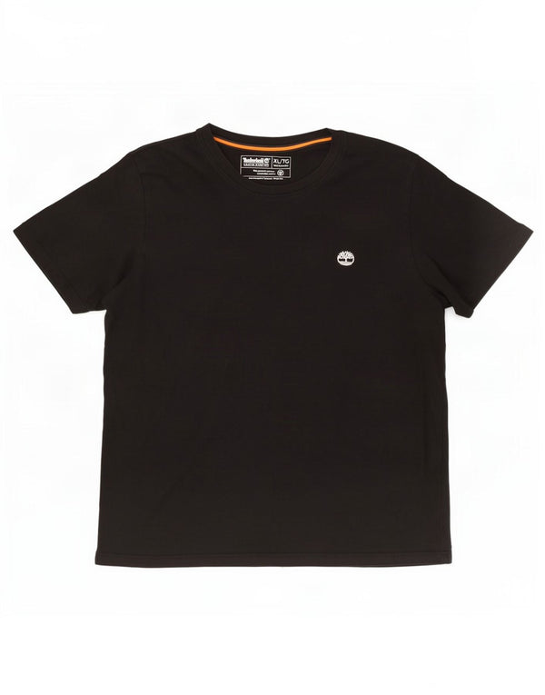 Timberland Damen Regular Fit T-Shirt Top XL Schwarz Baumwolle