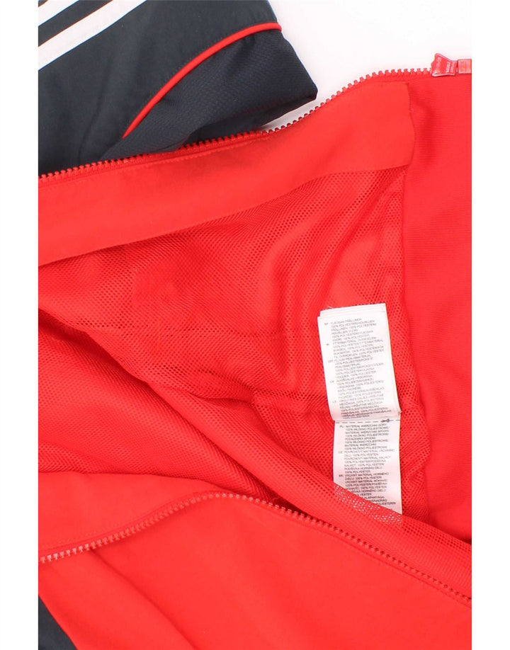 Adidas Boys tréningruha felső kabát 3-4 éves piros Colourblock poliészter