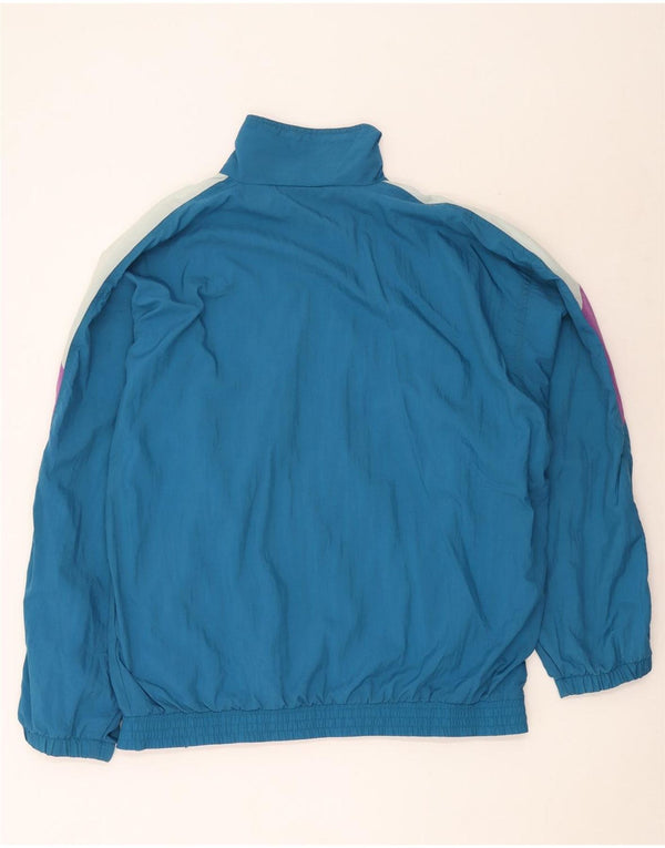 Giacca da ginnastica vintage da uomo XL color block blu
