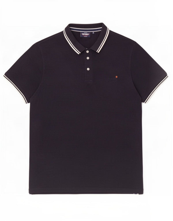 Superdry herre poloshirt 3XL marineblå bomuld