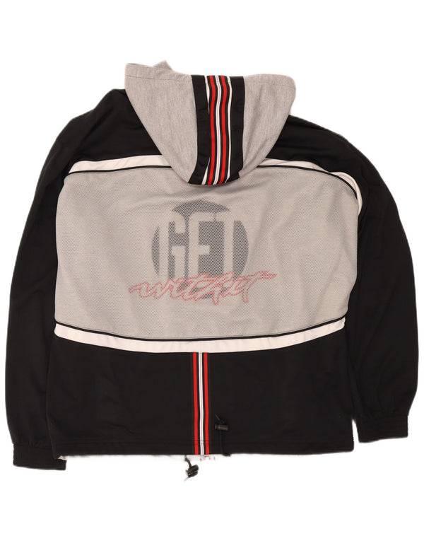 Lotto Herren-Kapuzenpullover mit grafischem Reißverschluss, XL, Grau, Farbblock-Polyester