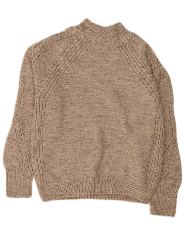 Marks & Spencer Womens Turtle Neck Jumper Sweater UK 10 Small Beige