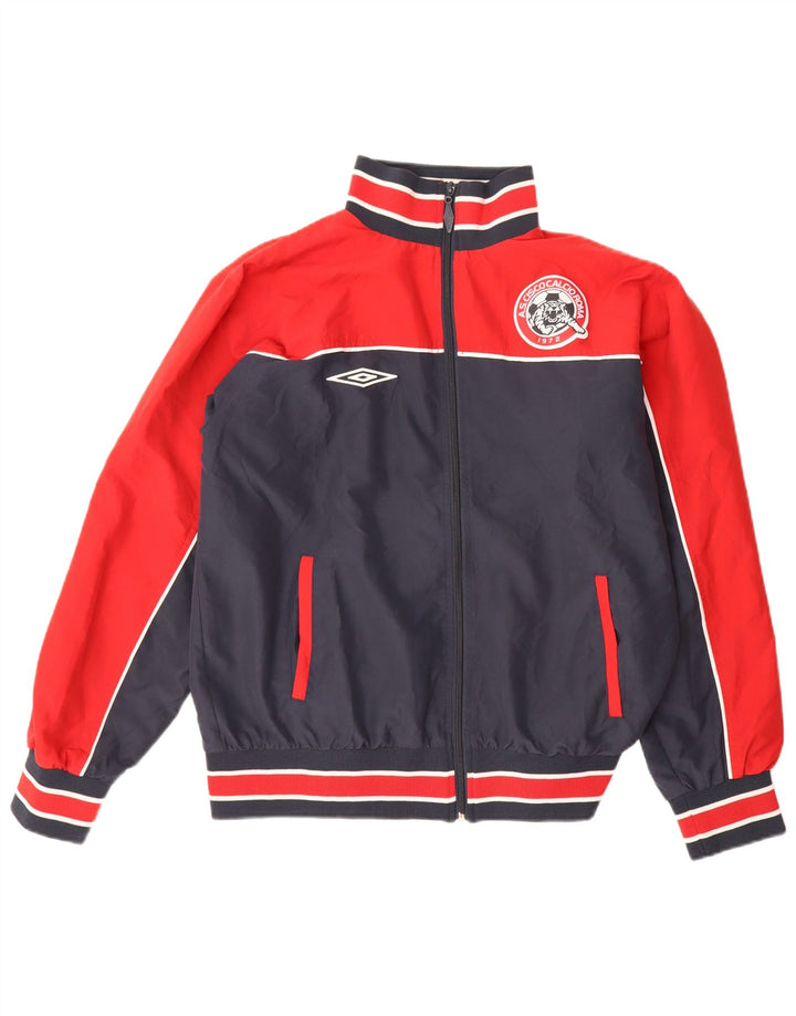 Umbro Mens Graphic Tracksuit Top Jacket Large Navy Blue Colourblock