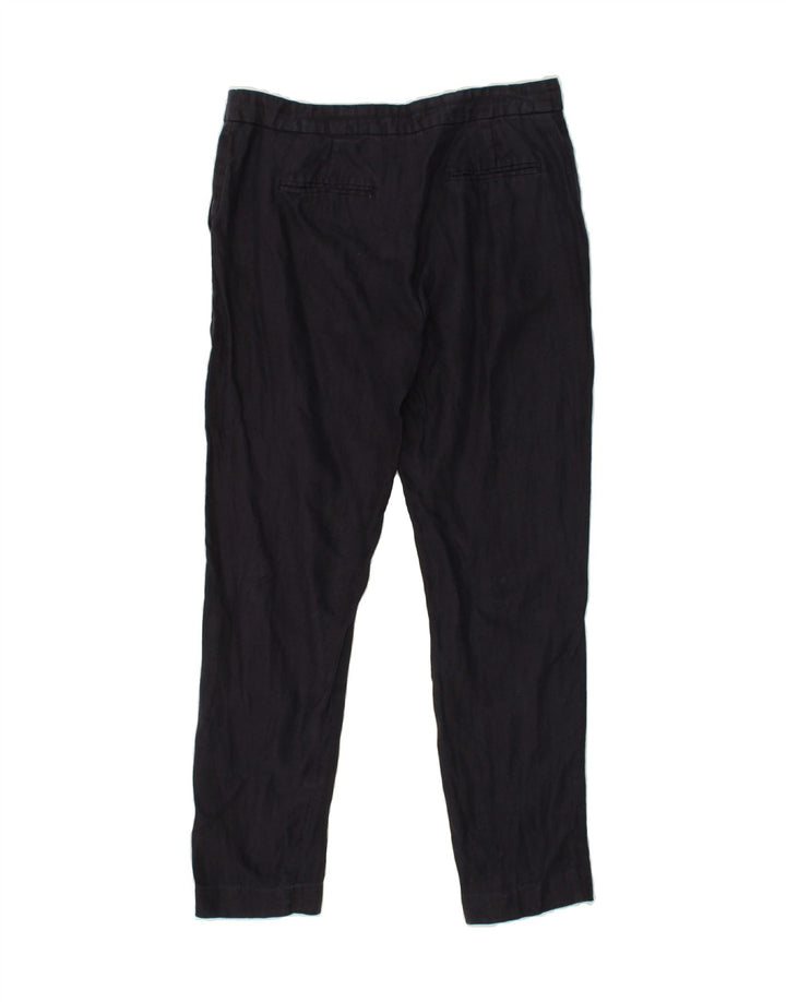 MASSIMO DUTTI Womens Slim Chino Trousers W30 L28 Navy Blue Linen | Vintage Massimo Dutti | Thrift | Second-Hand Massimo Dutti | Used Clothing | Messina Hembry 