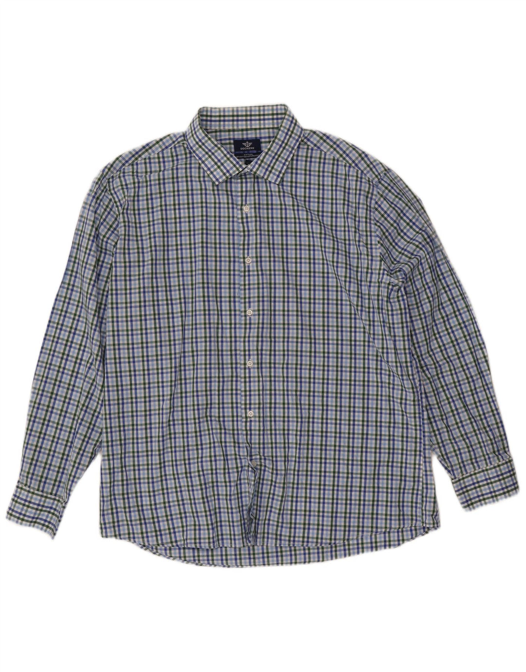DOCKERS Mens Fitted Shirt Size 17 1/2 XL Multicoloured Check Cotton
