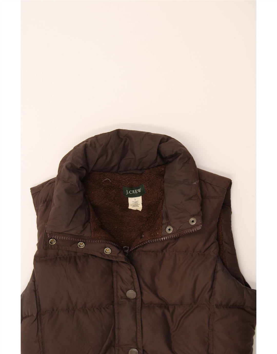 J. CREW Womens Padded Gilet UK 10 Small Brown Polyester Vintage J. Crew and Second-Hand J. Crew from Messina Hembry 