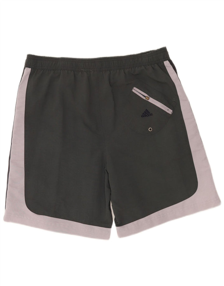 Adidas Mens Swimming Shorts Medium  Grey Colourblock Polyester