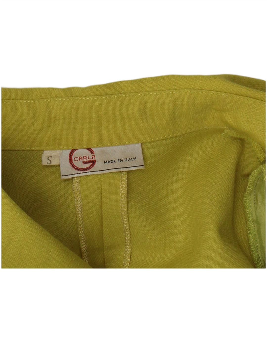 Carla G Womens 3 Button Blazer Jacket UK 10 Small Yellow