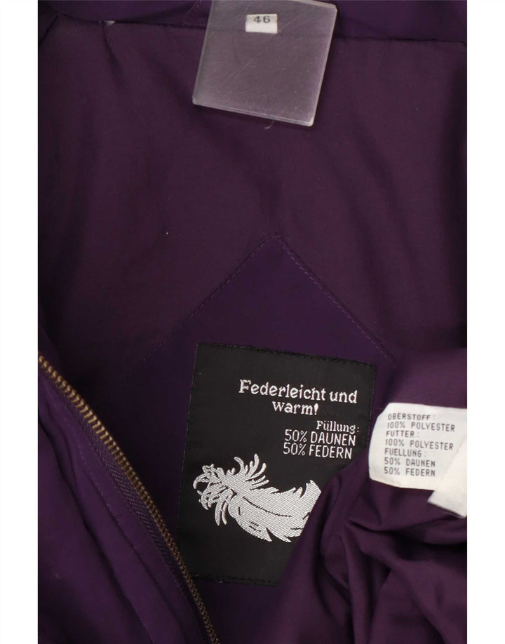 Vintage Womens Oversized Padded Coat EU 46 XL Purple Polyester