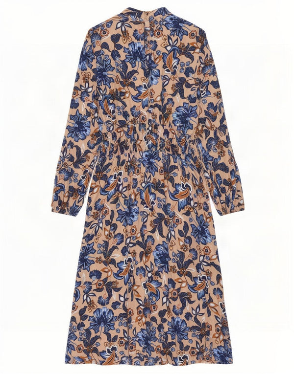 Marks & Spencer Langærmet Maxikjole til kvinder UK 14 Large Pink Floral