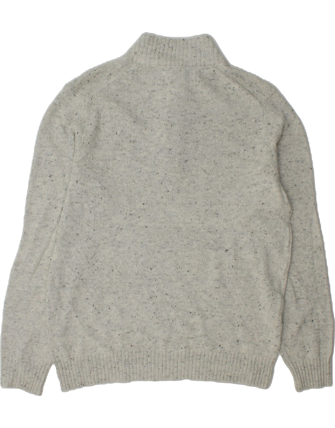 IZOD Mens Button Neck Jumper Sweater Large Grey Flecked Acrylic Vintage Izod and Second-Hand Izod from Messina Hembry 