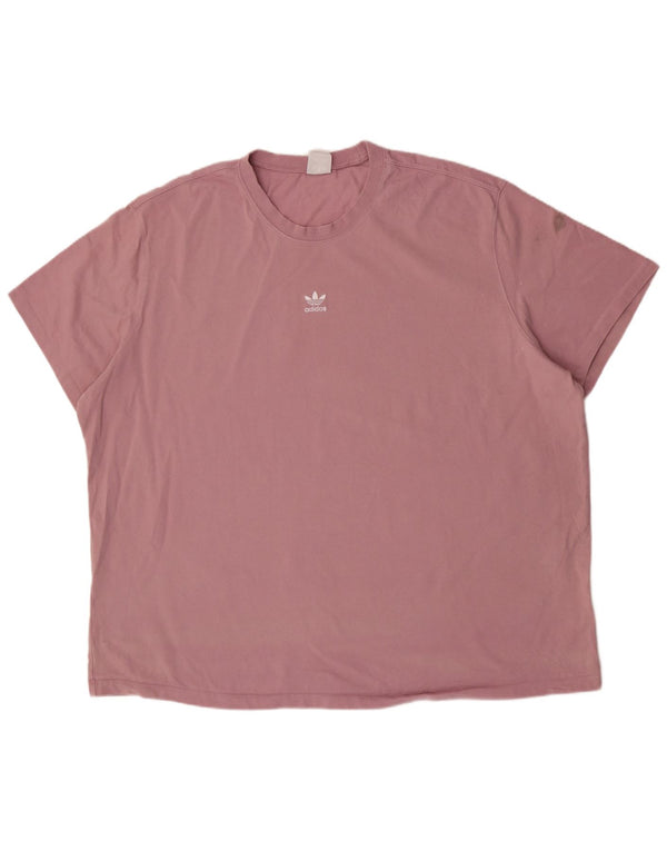 Adidas Herre T-Shirt Top 2XL Pink Bomuld