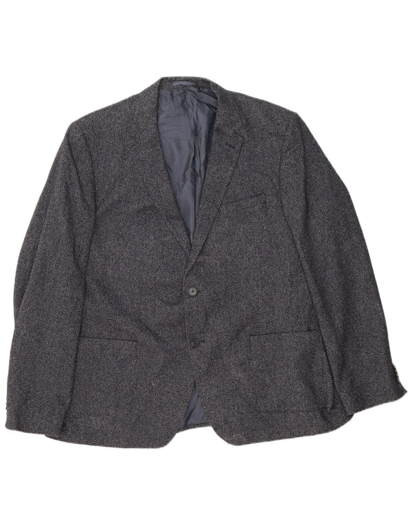 Jachetă pentru bărbați Marks & Spencer, cu 2 nasturi, UK 46 XL Lână bleumarin