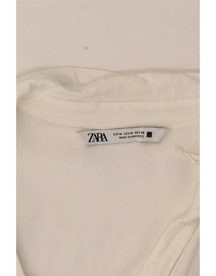 Cămașă supradimensionată pentru femei Zara UK 14 Medium White