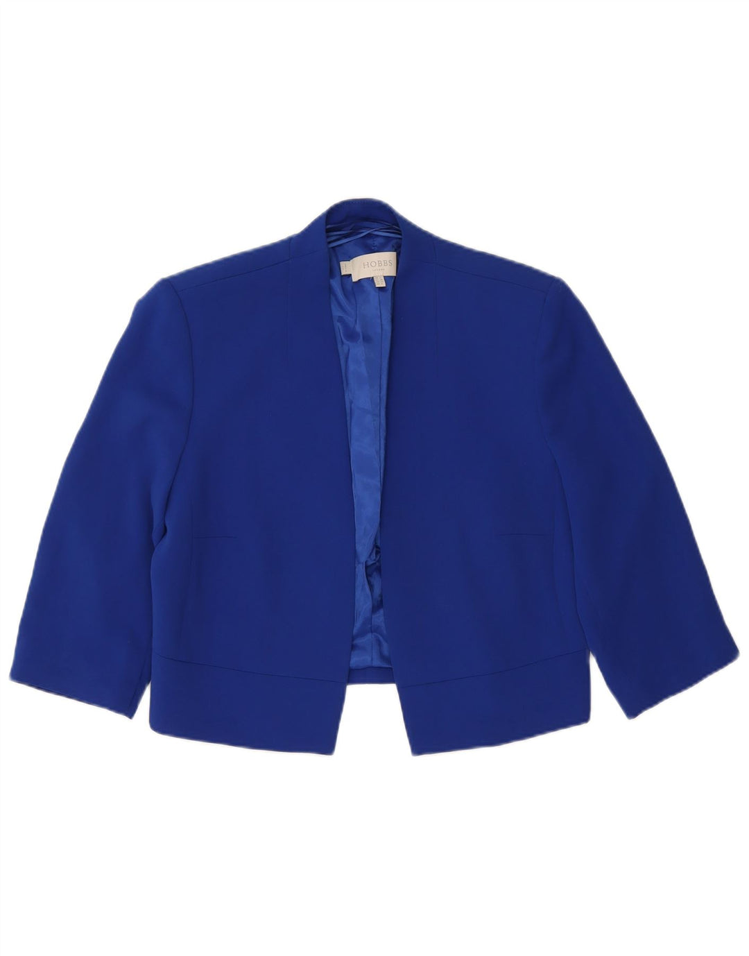 Hobbs Womens 3/4 Sleeve Bolero Jacket UK 12 Medium Blue Polyester