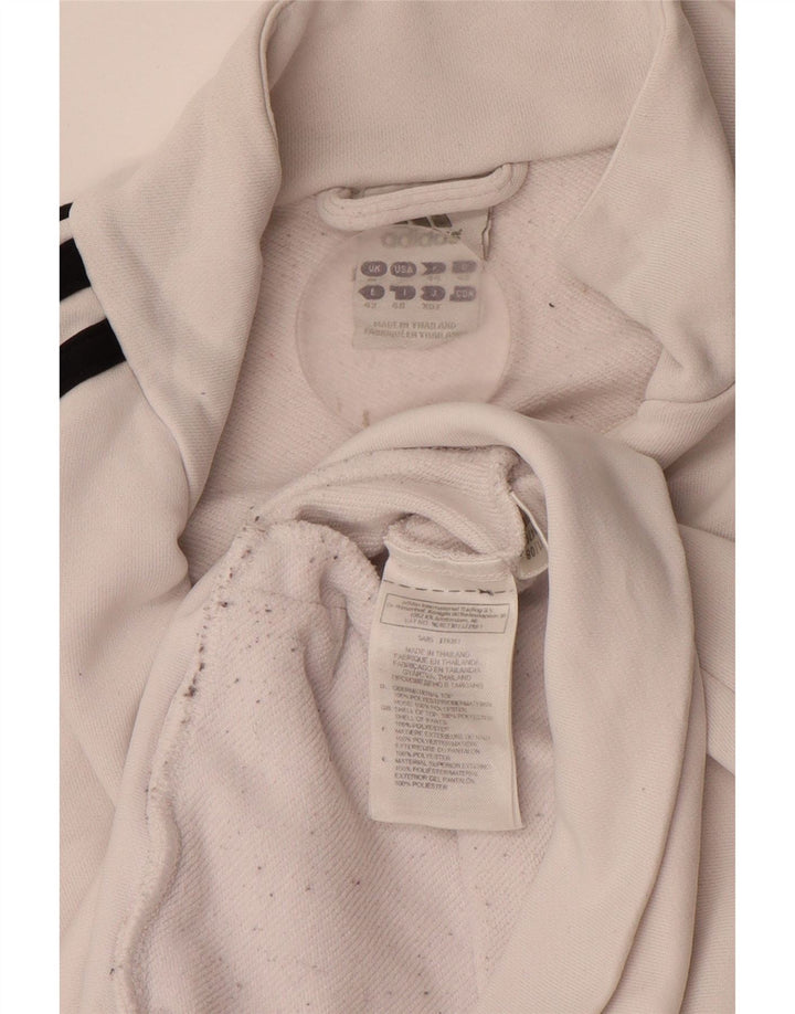 ADIDAS Womens Tracksuit Top Jacket UK 16 Large  White Polyester