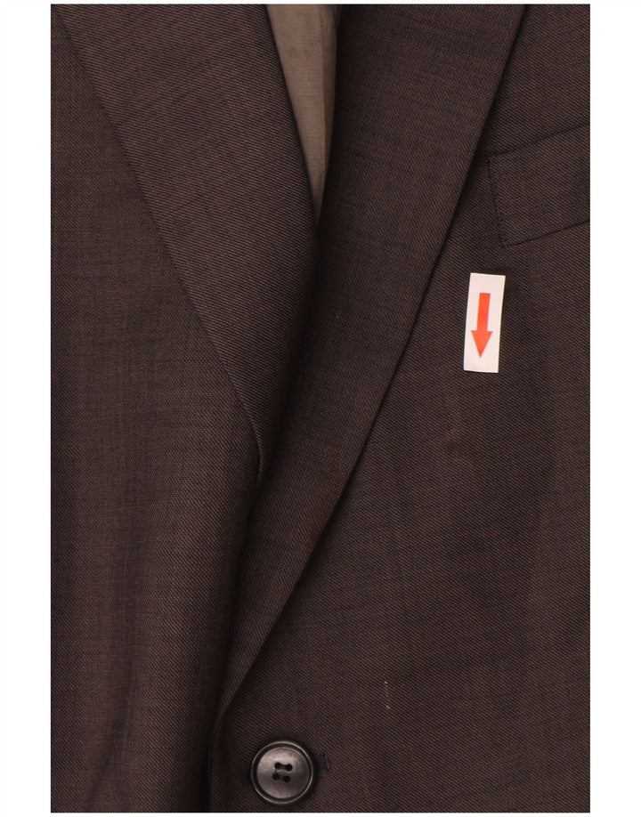 Marks & Spencer Mens 2 Button Blazer Jacket UK 44 2XL Grey Virgin Wool