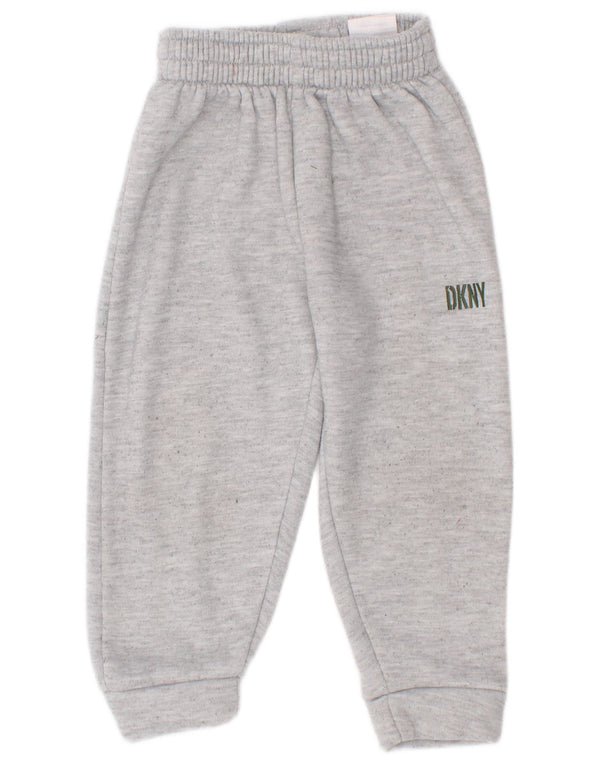 Dkny Pantalon de survêtement de jogging pour bébé garçon 18-24 mois Gris chiné