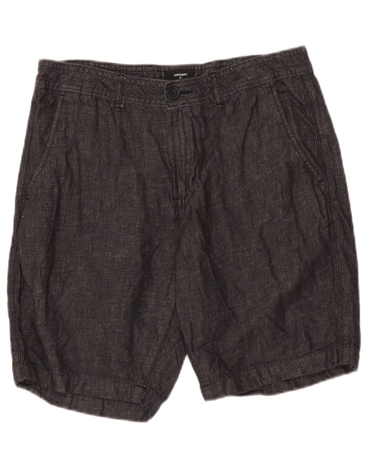 Superdry Short Chino W32 Homme Gris Moyen Coton