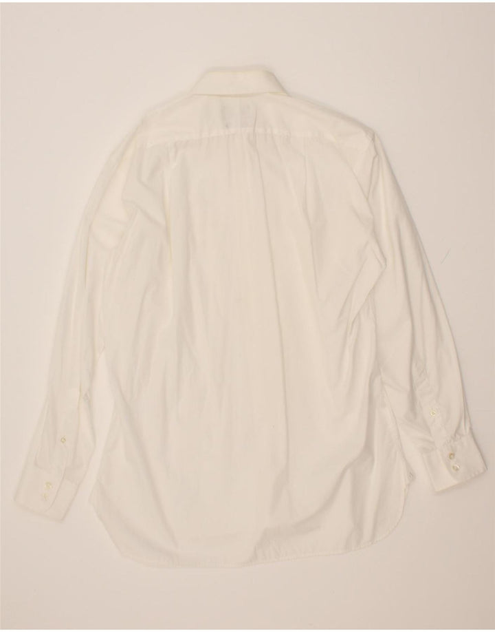 AQUASCUTUM Mens Shirt Size 16 Large White Cotton Vintage Aquascutum and Second-Hand Aquascutum from Messina Hembry 