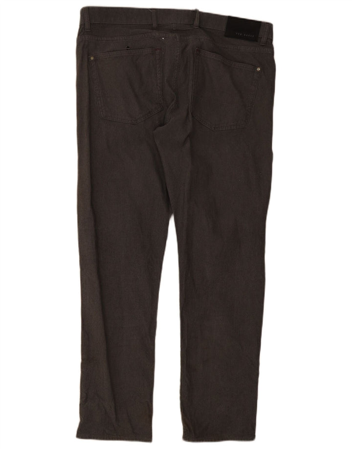 Pantaloni casual dritti da uomo Ted Baker W36 L30 Grigi