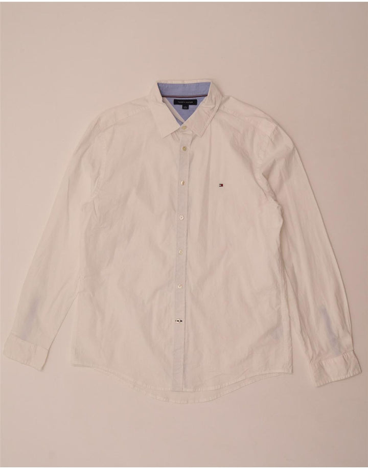 Tommy Hilfiger Mens Shirt XL White Cotton