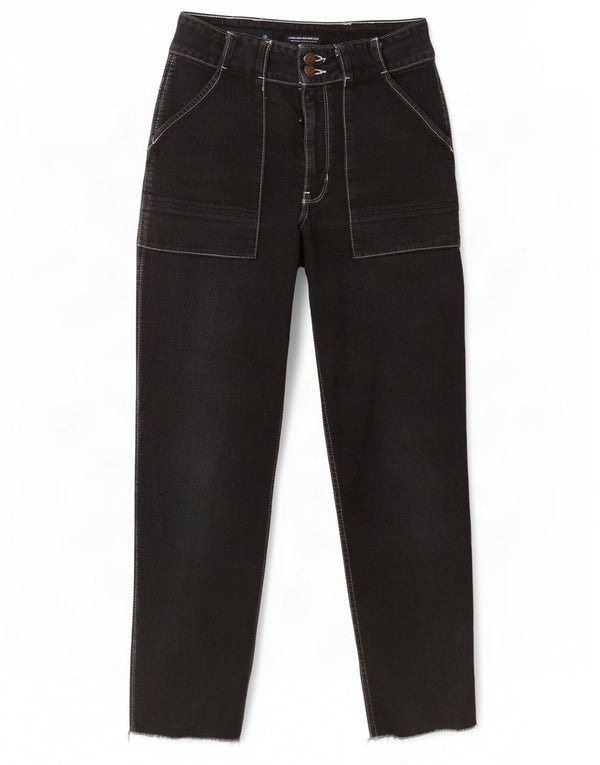 Dżinsy damskie Hollister Mom Straight US 5 Medium W27 L27 Czarne