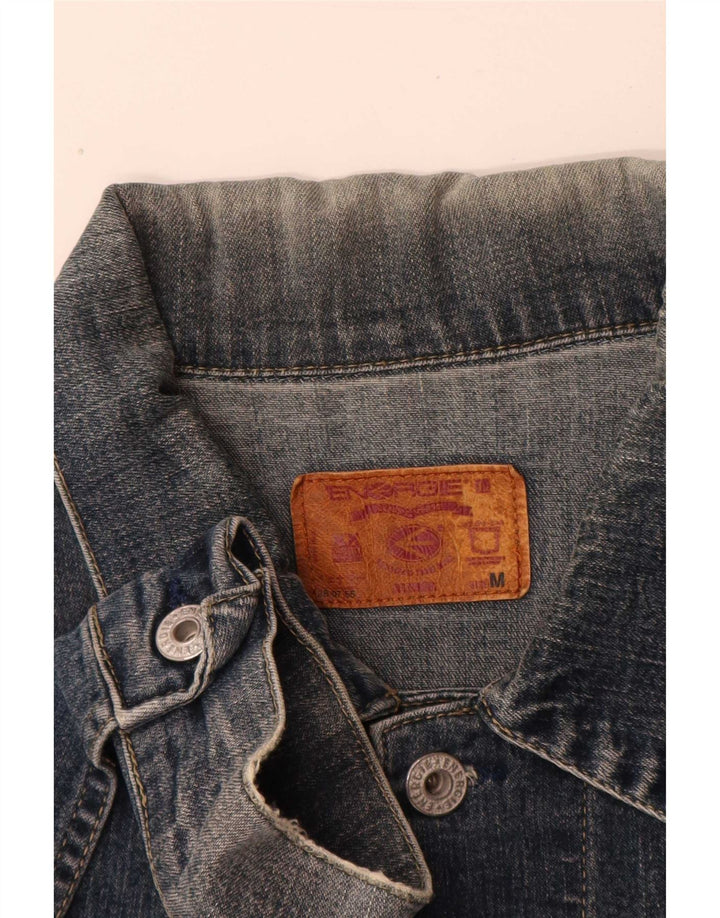 Energie Mens Denim Jacket UK 38 Medium Blue Cotton