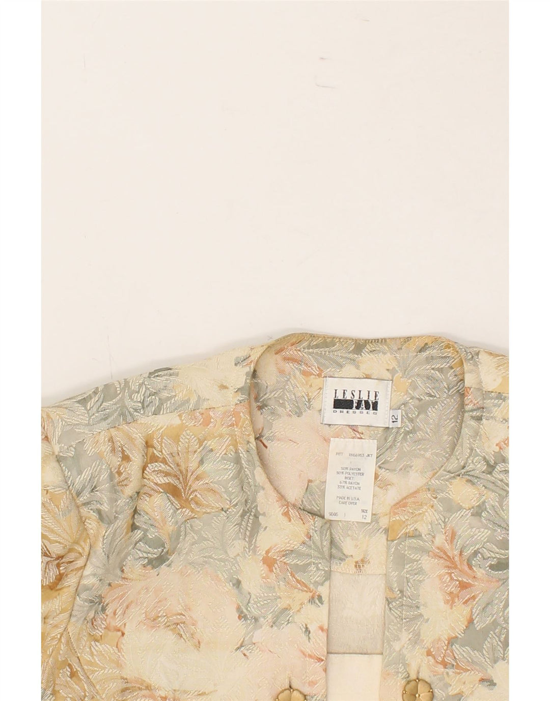 FAY Womens Double Breasted Blazer Jacket UK 12 Medium Multicoloured Floral Vintage Fay and Second-Hand Fay from Messina Hembry 