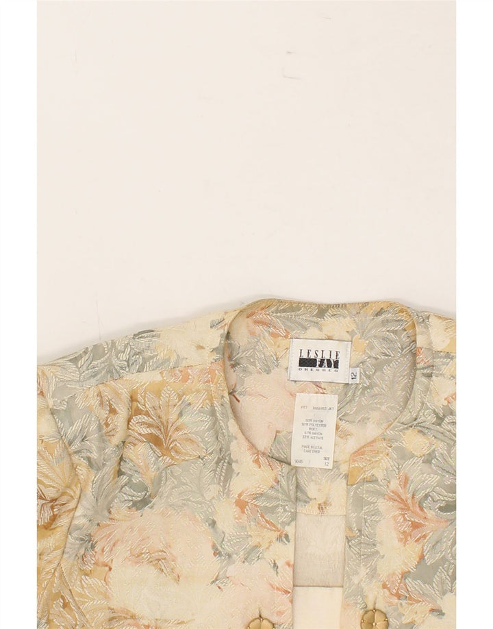 FAY Womens Double Breasted Blazer Jacket UK 12 Medium Multicoloured Floral Vintage Fay and Second-Hand Fay from Messina Hembry 