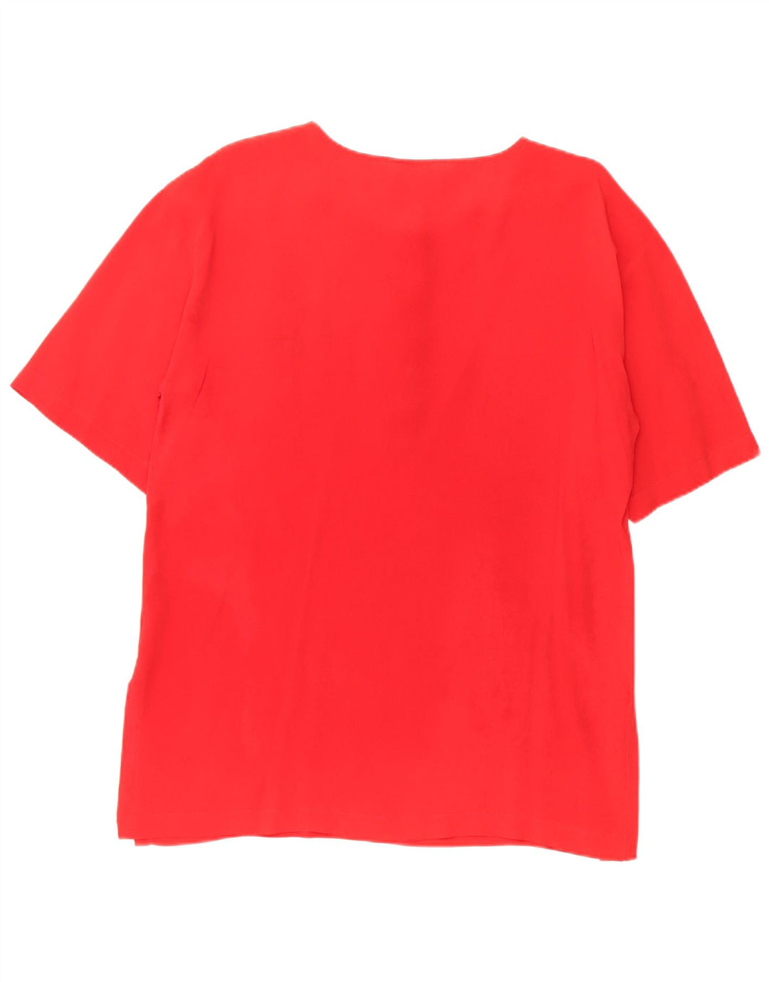 Vintage Damebluse Top IT 46 Large Red Silk