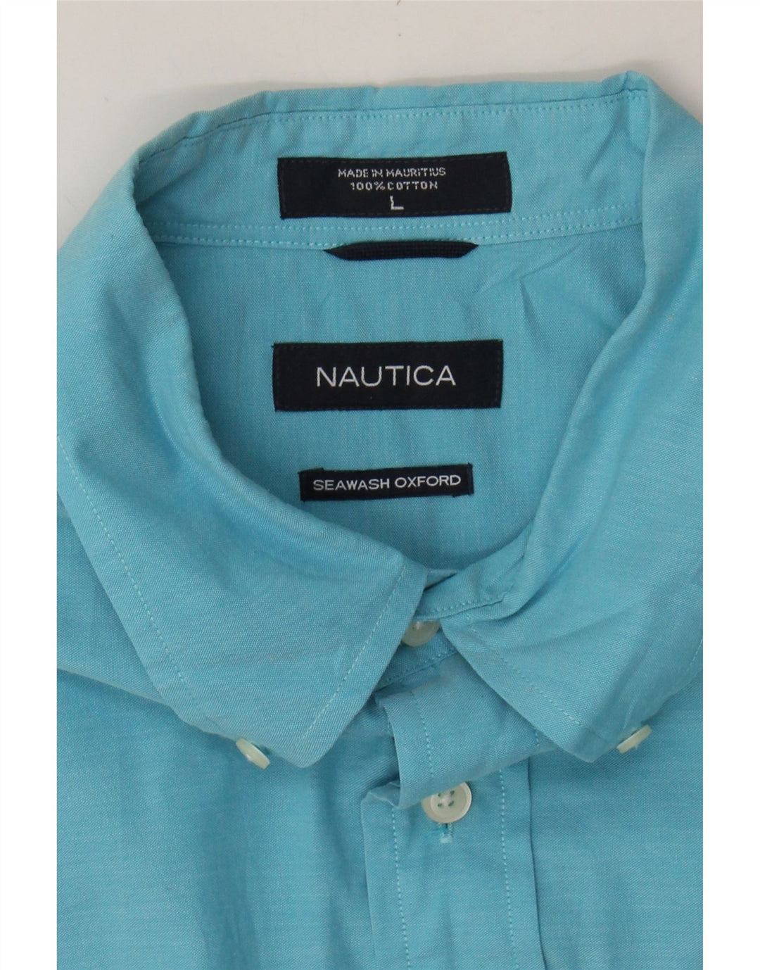 NAUTICA Mens Short Sleeve Shirt Large Blue Cotton Vintage Nautica and Second-Hand Nautica from Messina Hembry 