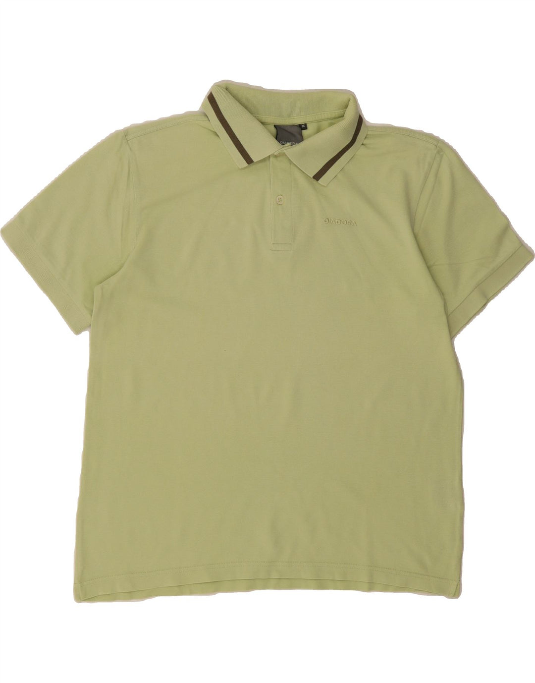 DIADORA Mens Polo Shirt Medium Green Cotton Vintage Diadora and Second-Hand Diadora from Messina Hembry 