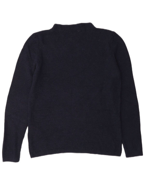 S.Oliver Dame Turtle Neck sweater EU 40 Medium Navy Blue Viscose