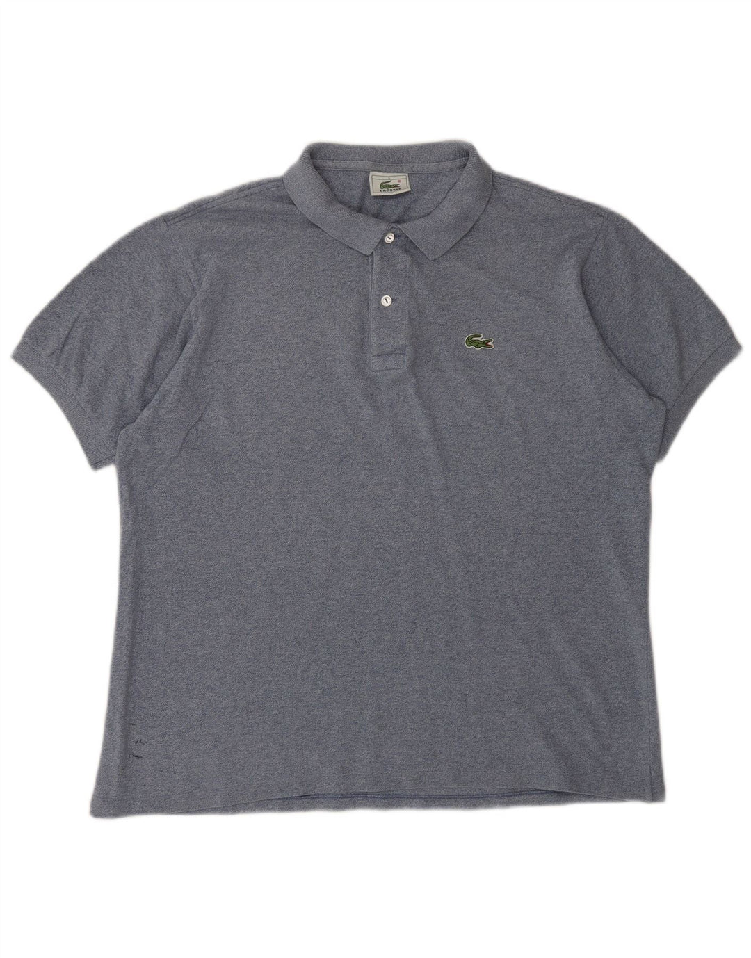 LACOSTE Mens Polo Shirt Size 5 Large Blue Cotton