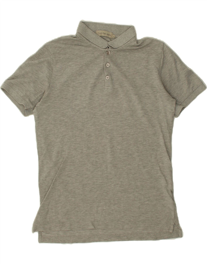 CALVIN KLEIN Mens Polo Shirt Small Grey Cotton Vintage Calvin Klein and Second-Hand Calvin Klein from Messina Hembry 