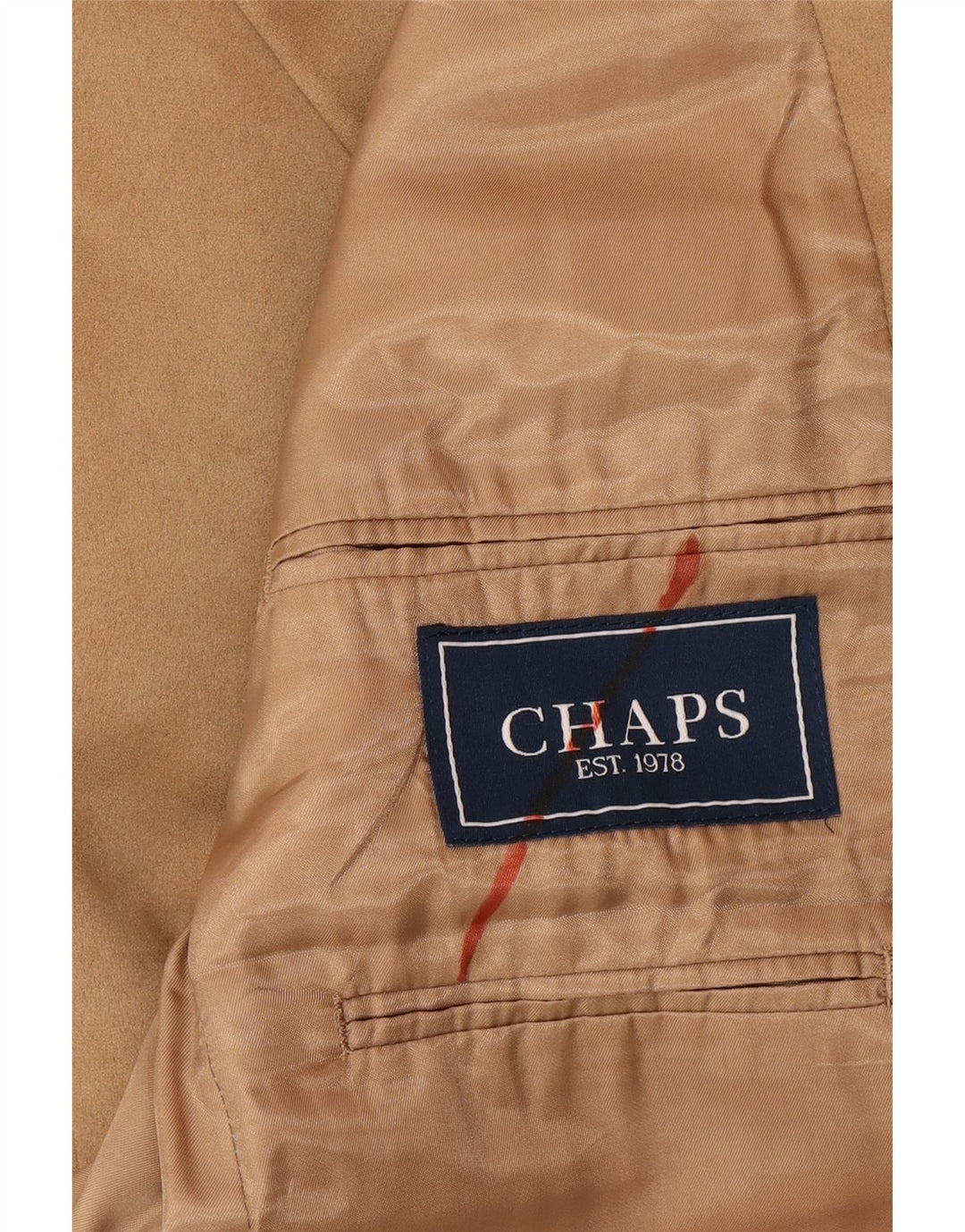 Chaps Mens 3 Button Blazer Jacket UK 38 Medium Beige Polyester
