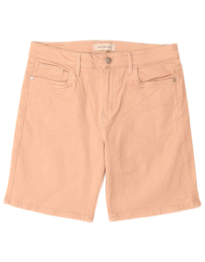 Calvin Klein Mens Denim Shorts W31 Medium Pink Cotton