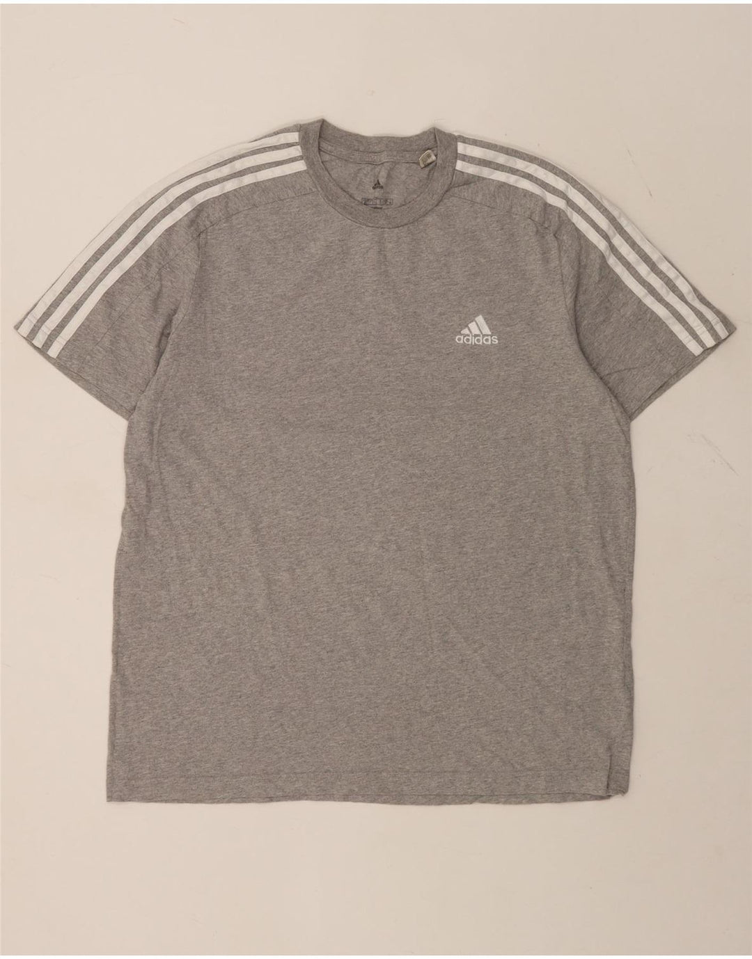 ADIDAS Mens T-Shirt Top Large Grey Cotton