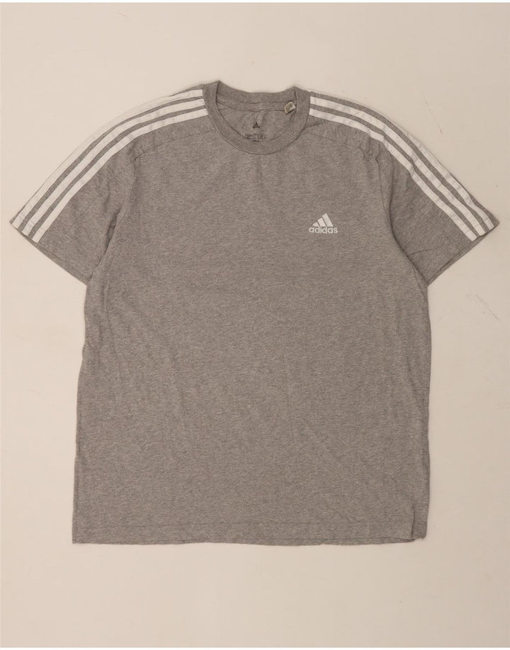 ADIDAS Mens T-Shirt Top Large Grey Cotton