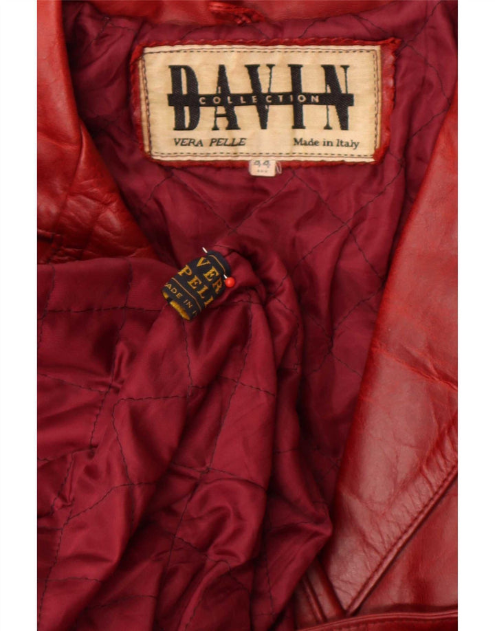 Davin Γυναικείο Δερμάτινο Παλτό IT 44 Medium Red