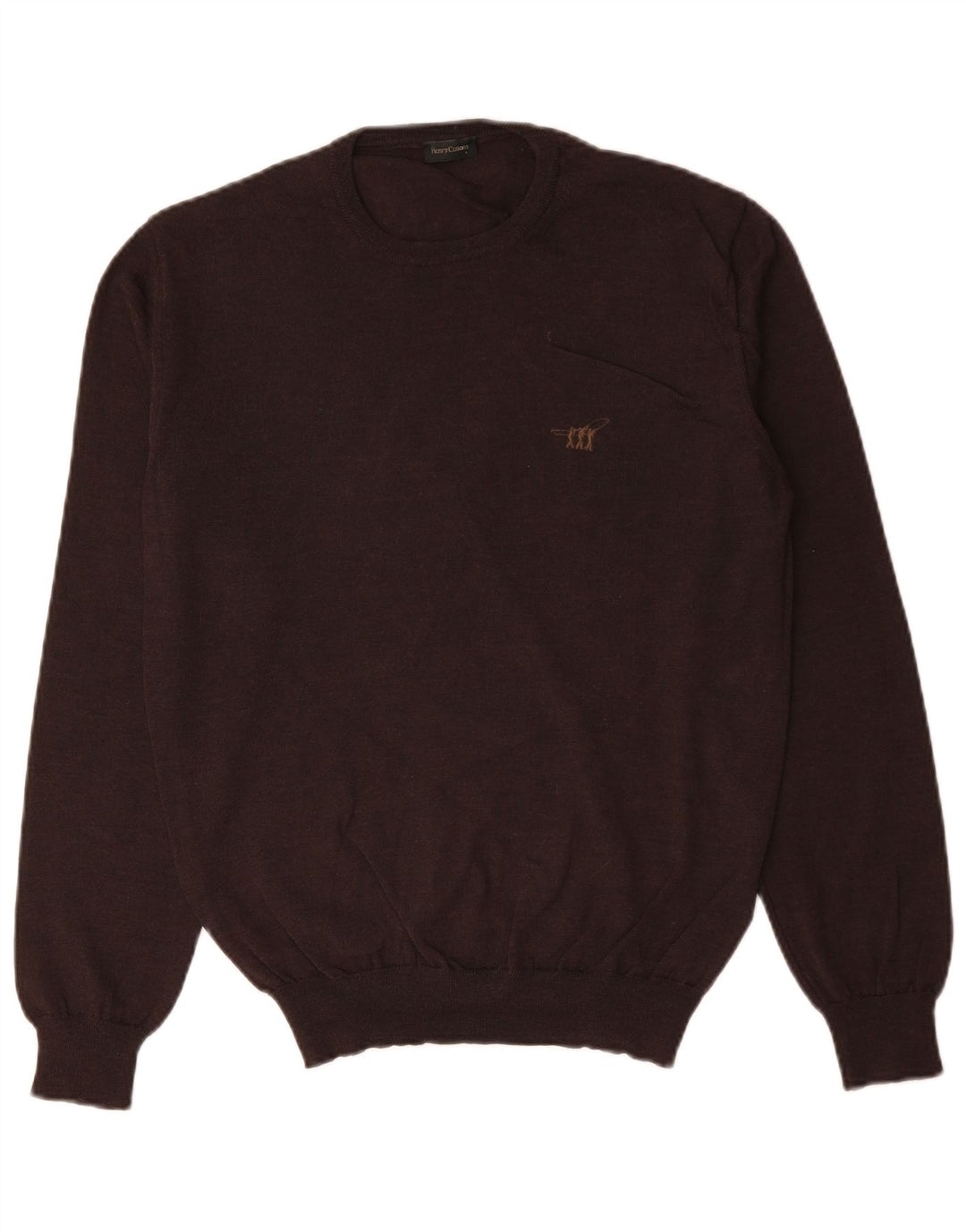 HENRY COTTONS Sweater med rund hals til mænd mellem brun