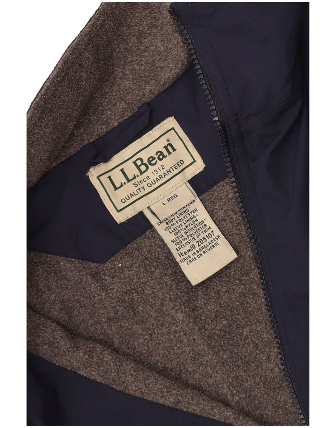 L.L.Bean Chaqueta Bomber para Hombre UK 40 Grande Poliéster Azul Marino