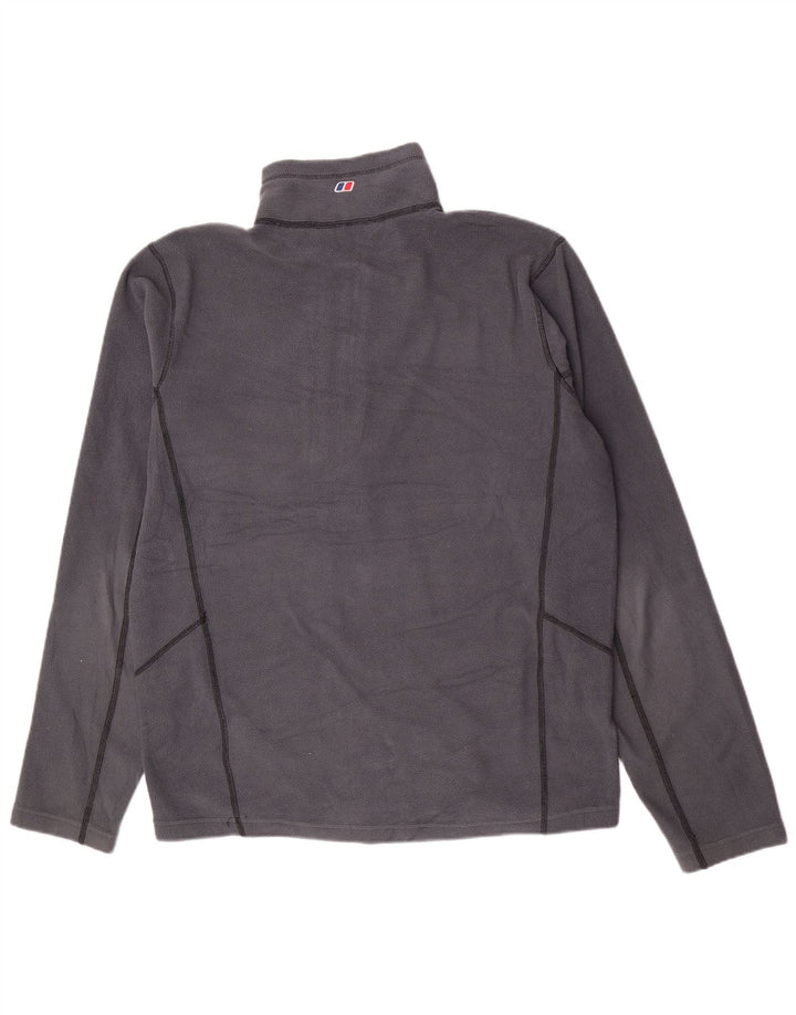 Berghaus Pull polaire à col zippé pour homme, grand, gris, polyester